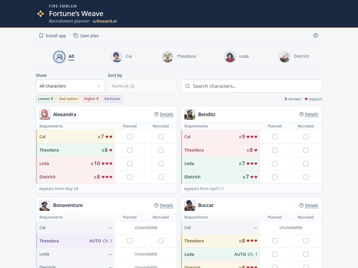 Landing-page snapshot of fortunesweavetools.com