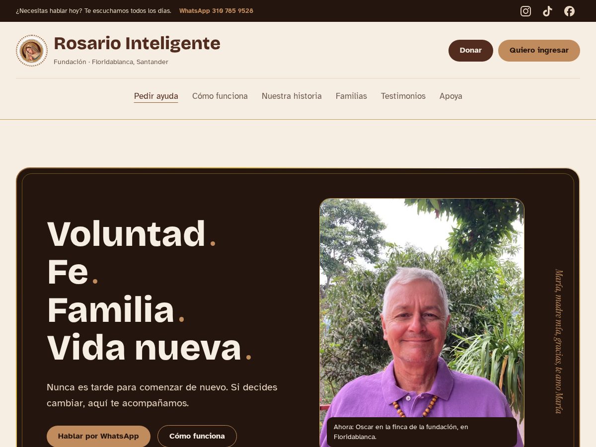 Landing-page snapshot of fundacionrosariointeligente.org