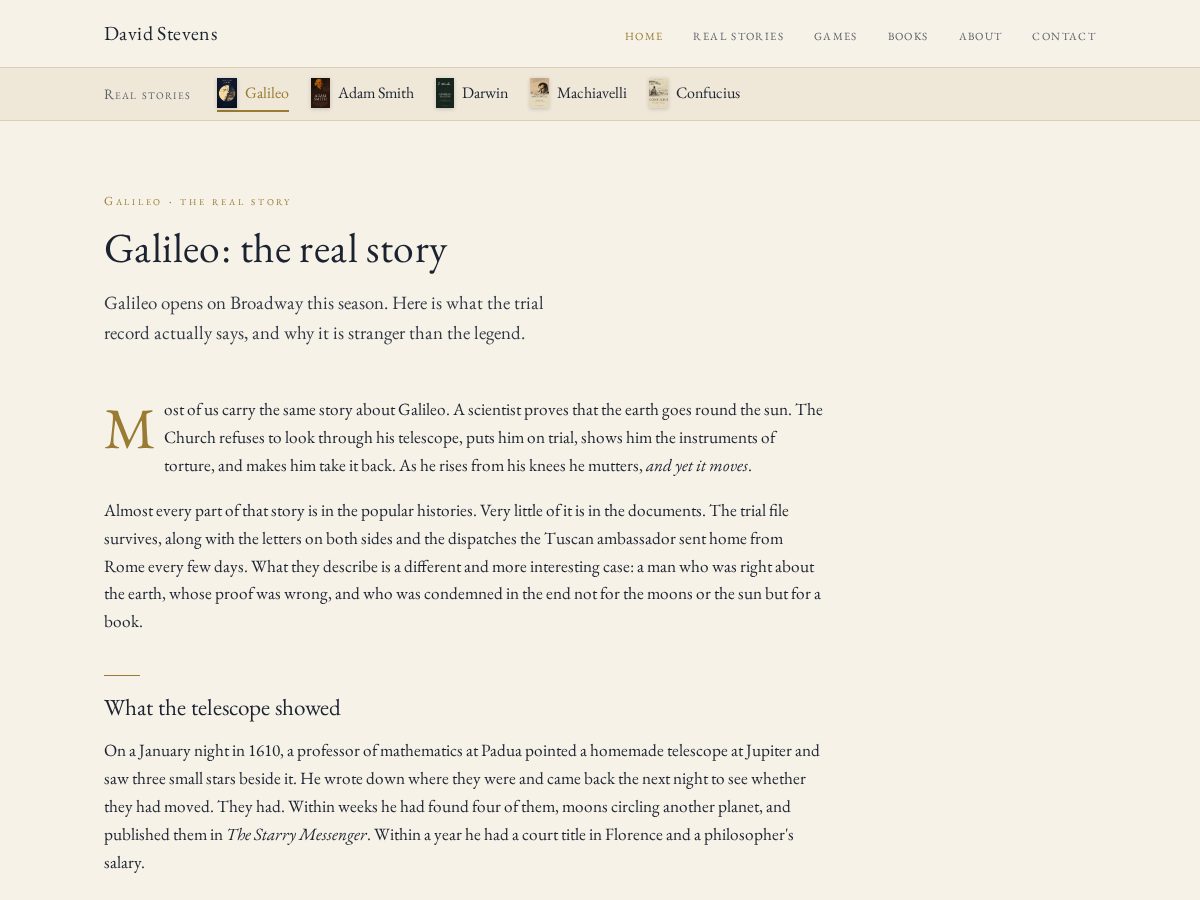 Landing-page snapshot of galileotrial.com