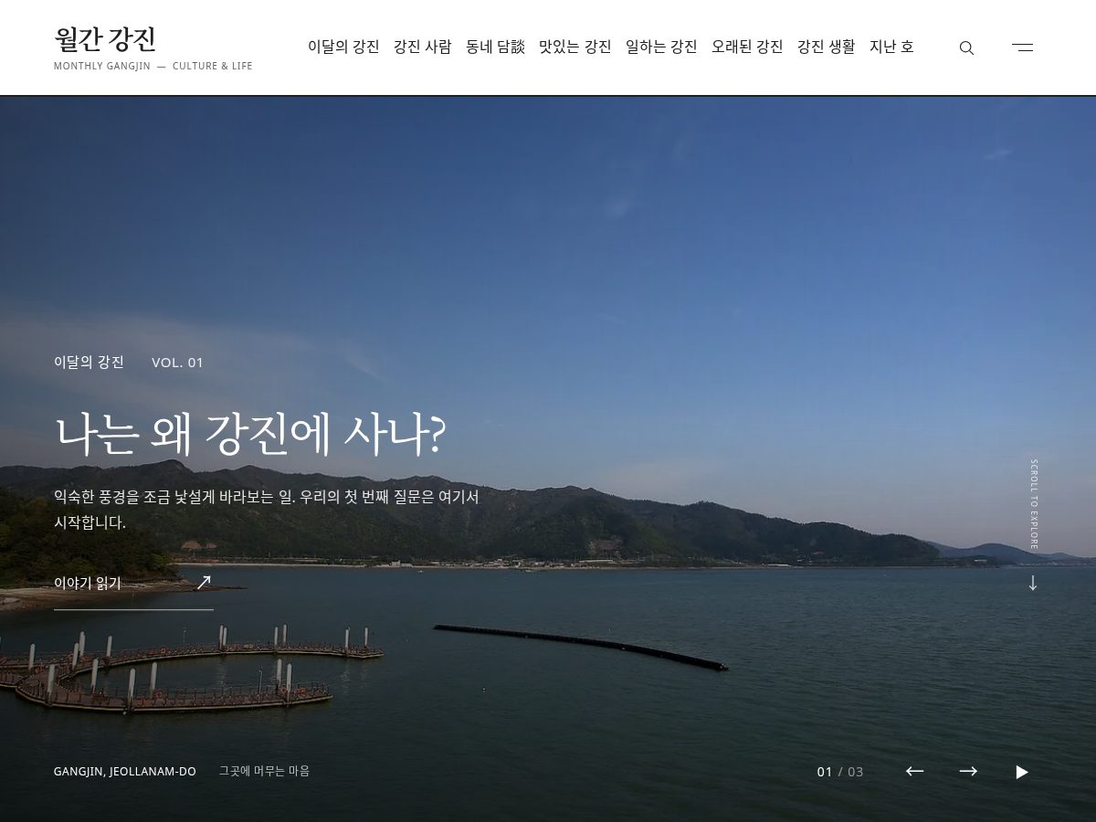 Landing-page snapshot of gangjinmag.com