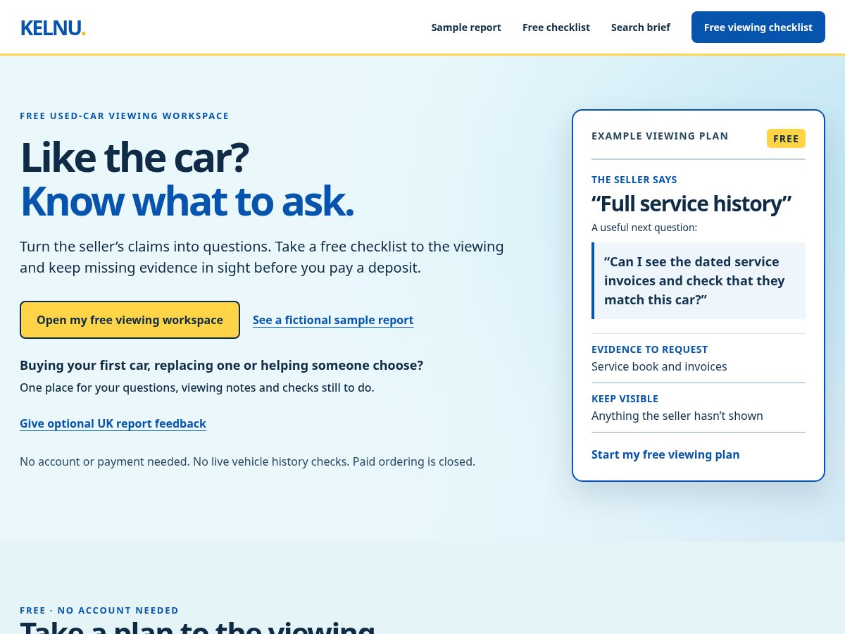 Landing-page snapshot of getkelnu.com