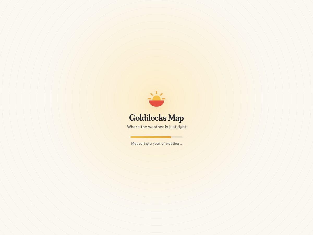 Landing-page snapshot of goldilocksmap.com