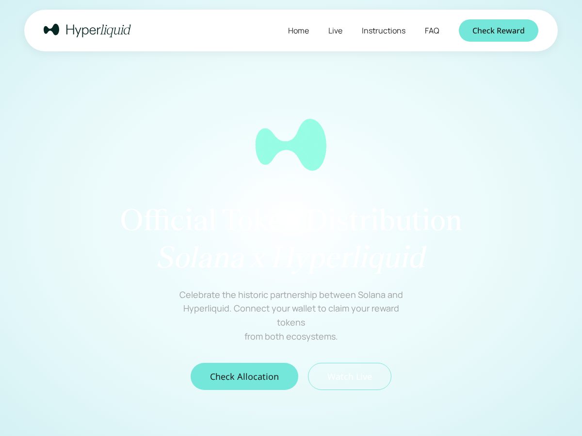 Landing-page snapshot of hyperliquidexclusivenft.com