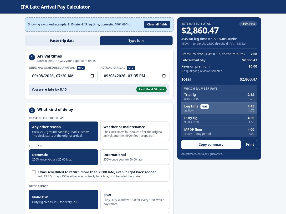 Landing-page snapshot of ipalap.com
