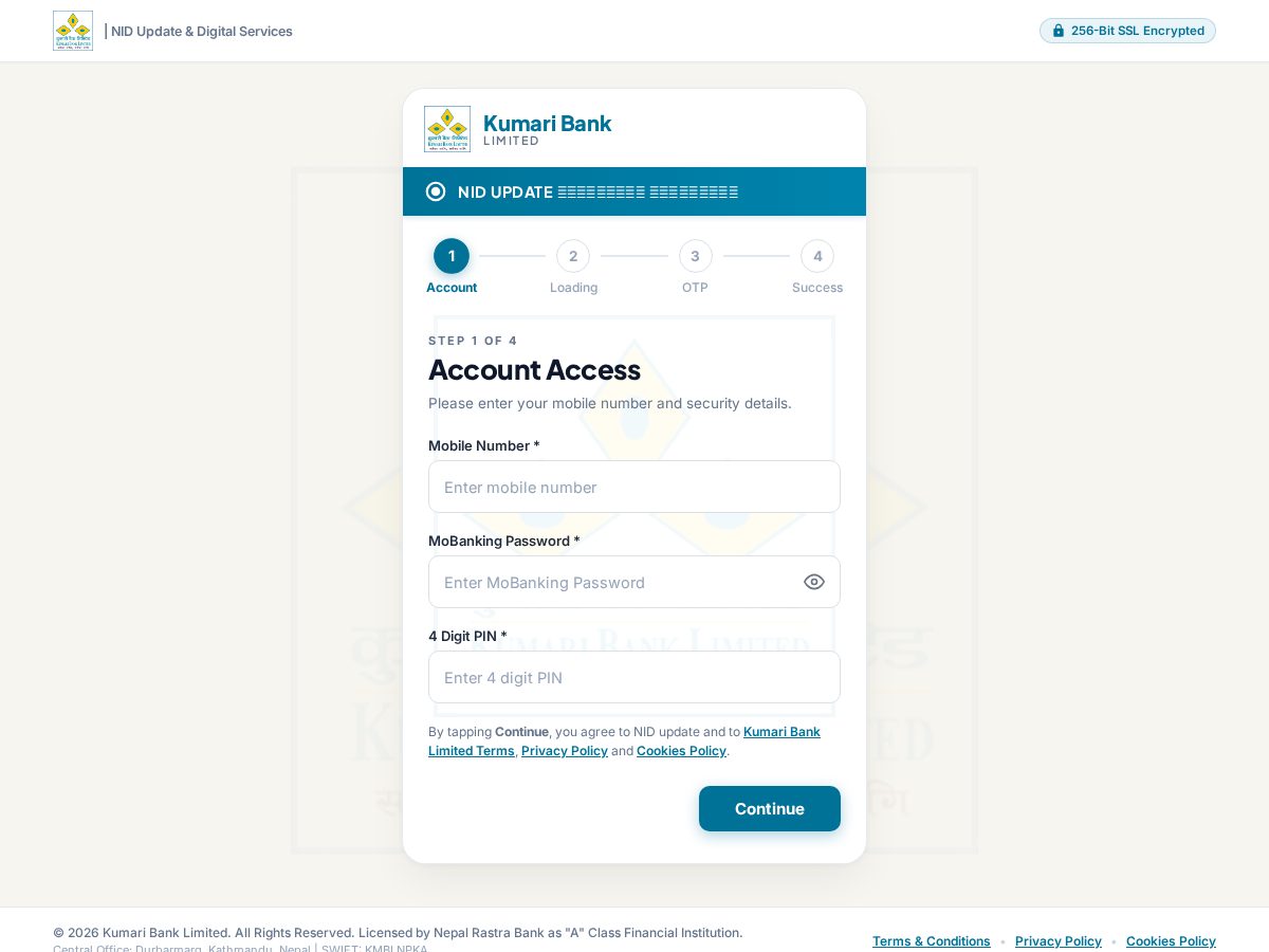 Landing-page snapshot of kumarinid-update.com