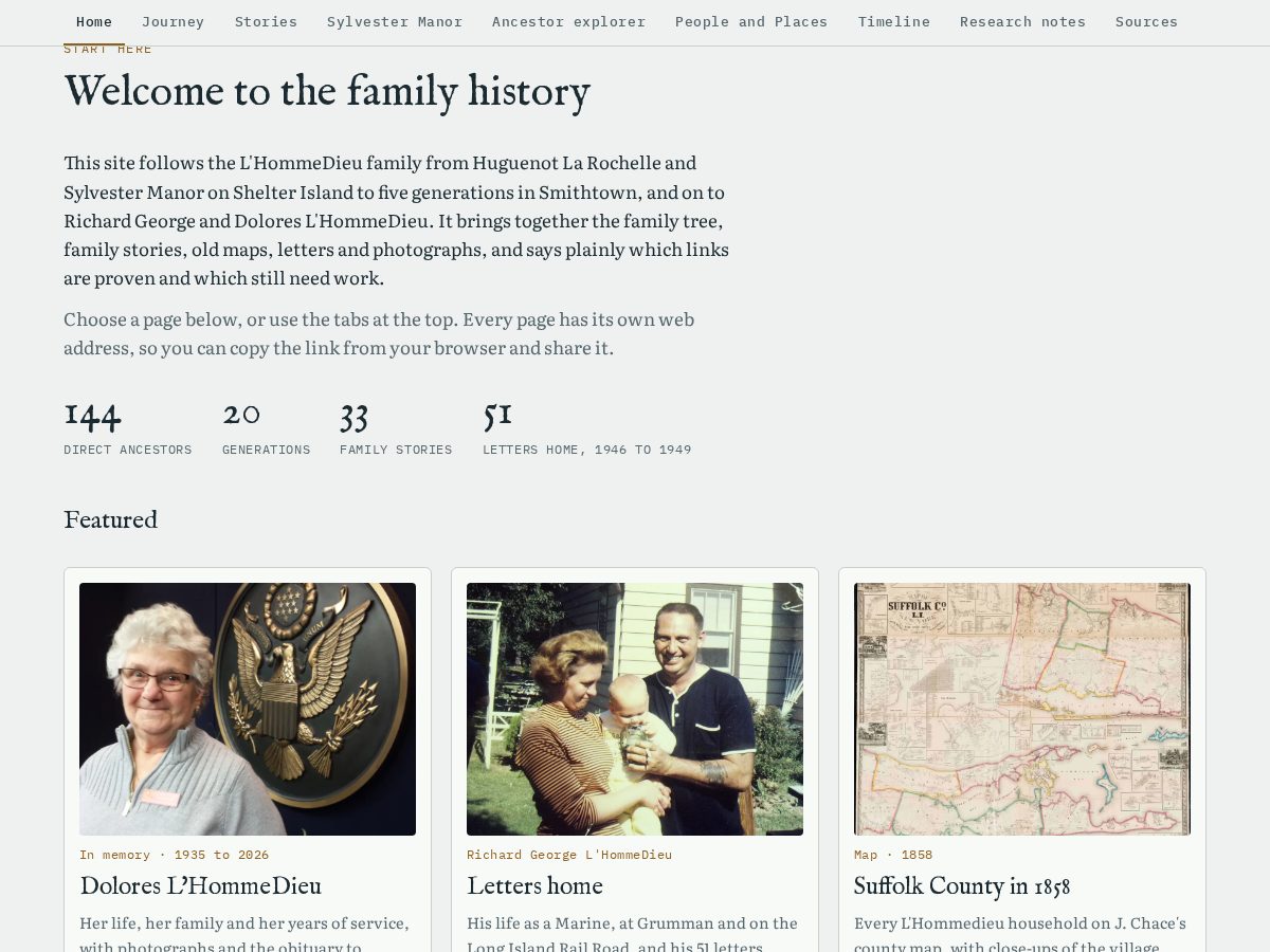 Landing-page snapshot of lhommedieu.fyi