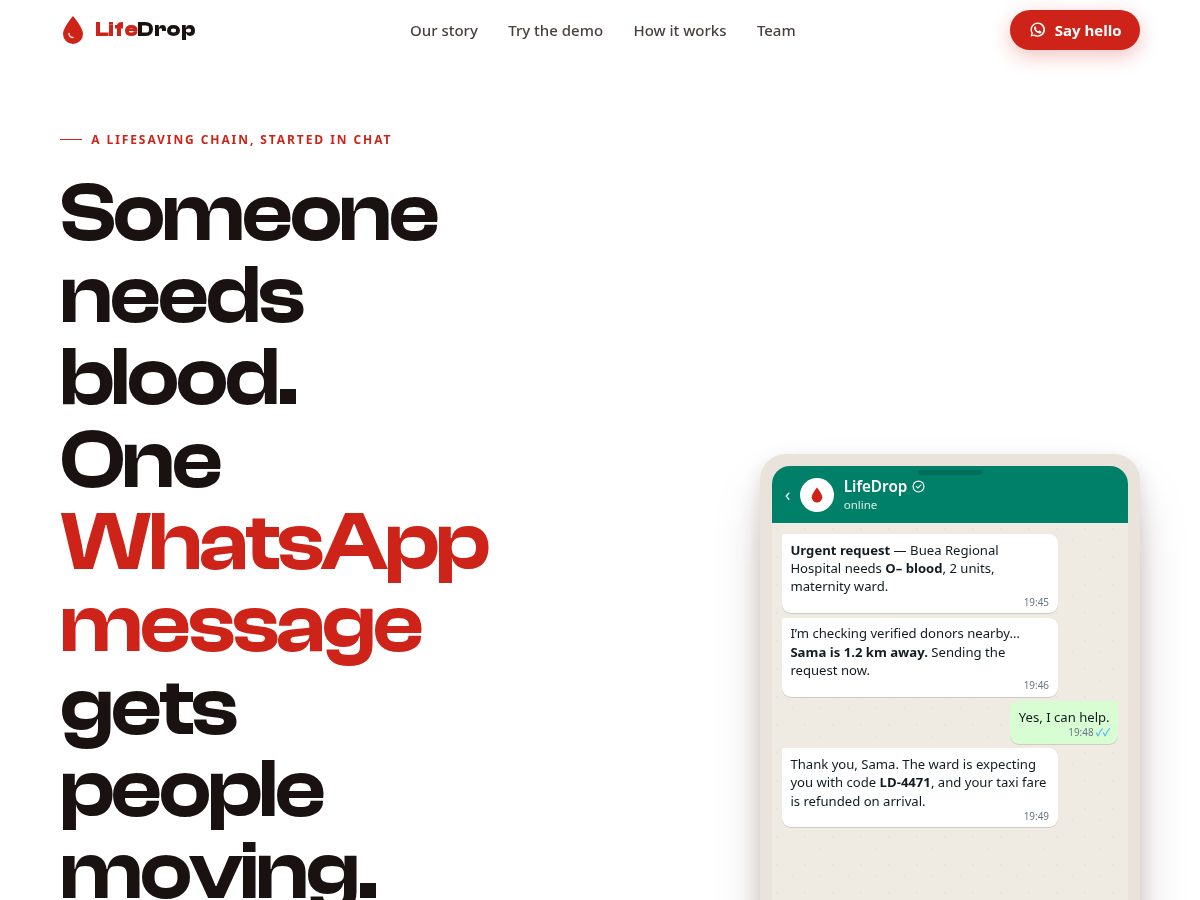 Landing-page snapshot of lifedropcm.site