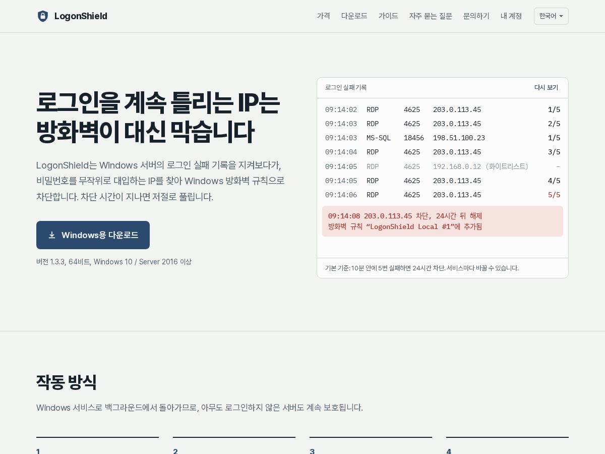 Landing-page snapshot of logonshield.com