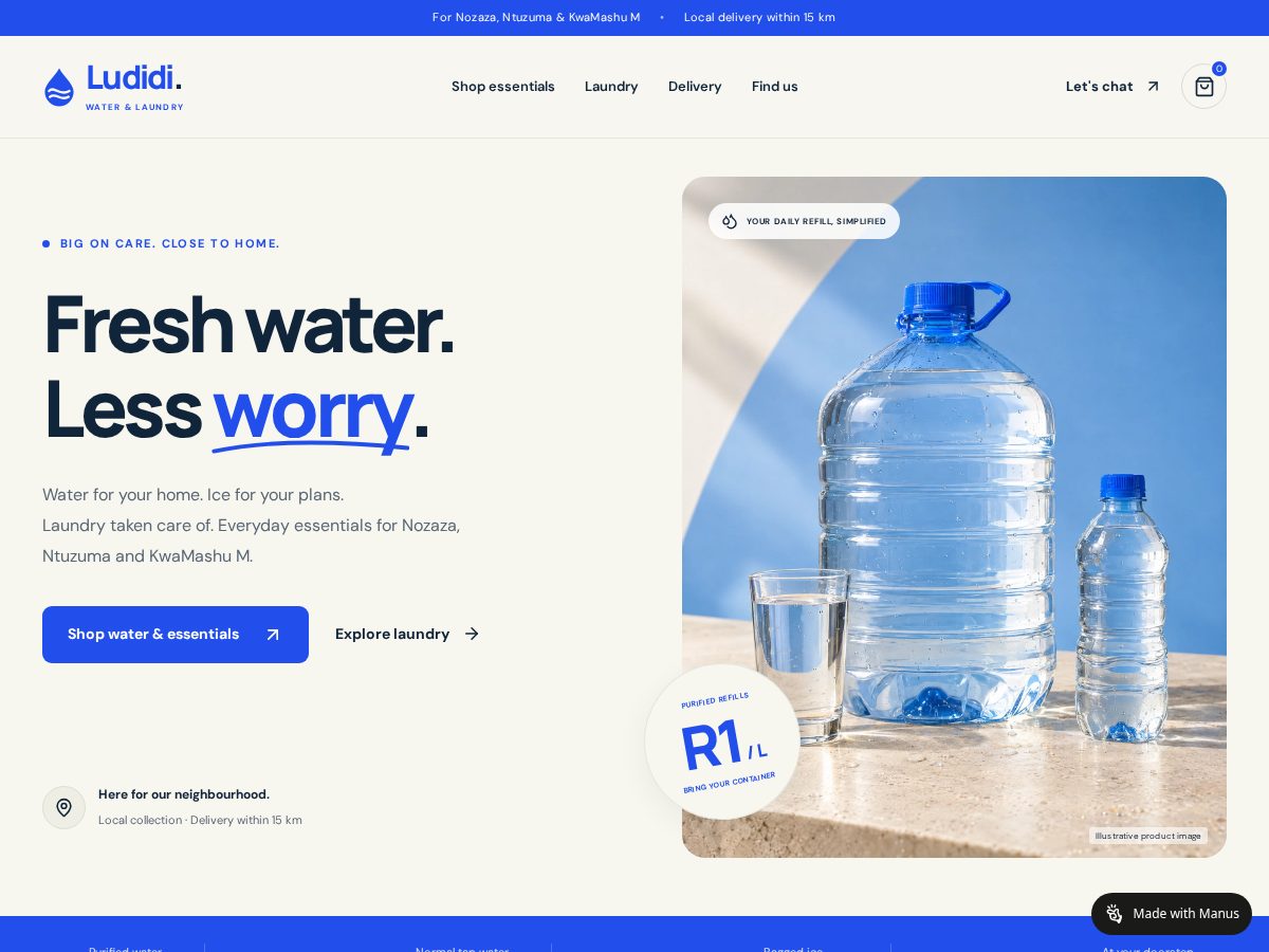 Landing-page snapshot of ludidiwater.xyz