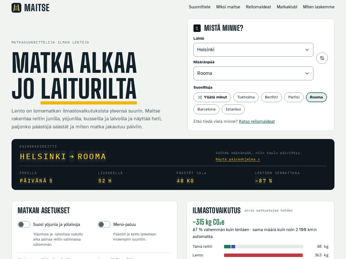 Landing-page snapshot of maitse.xyz