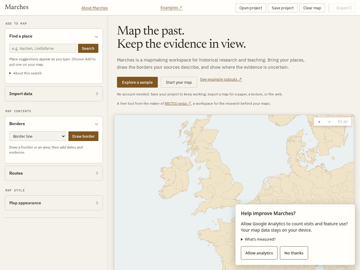 Landing-page snapshot of marchesapp.com