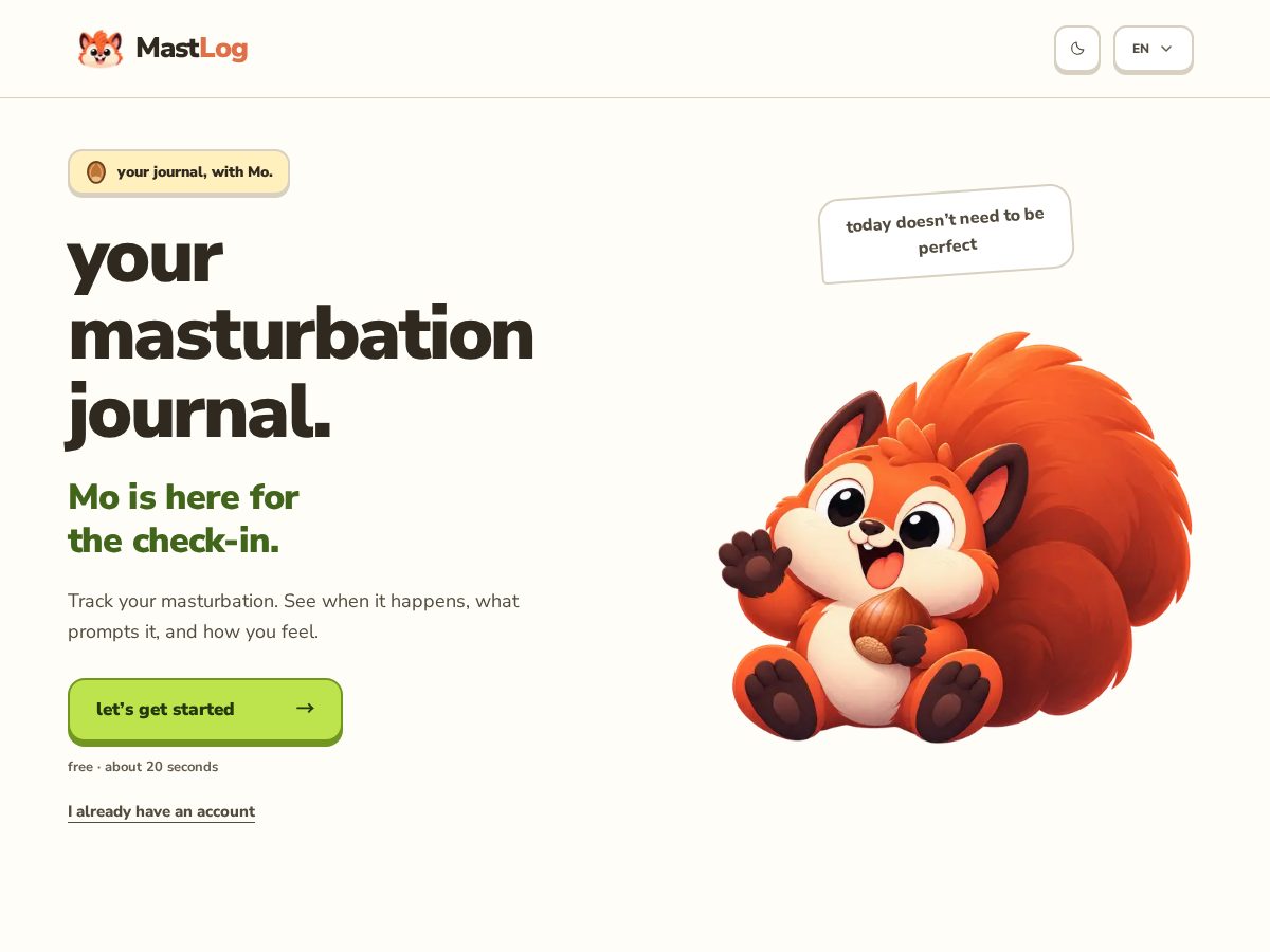 Landing-page snapshot of mastlog.com