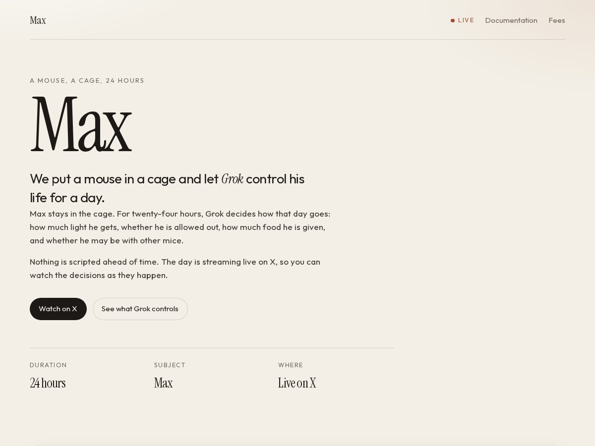Landing-page snapshot of maxwellrat.com