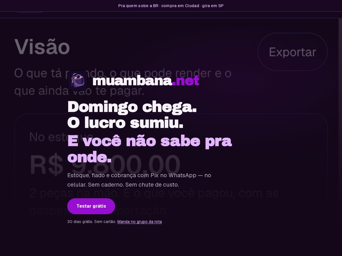 Landing-page snapshot of muambana.net