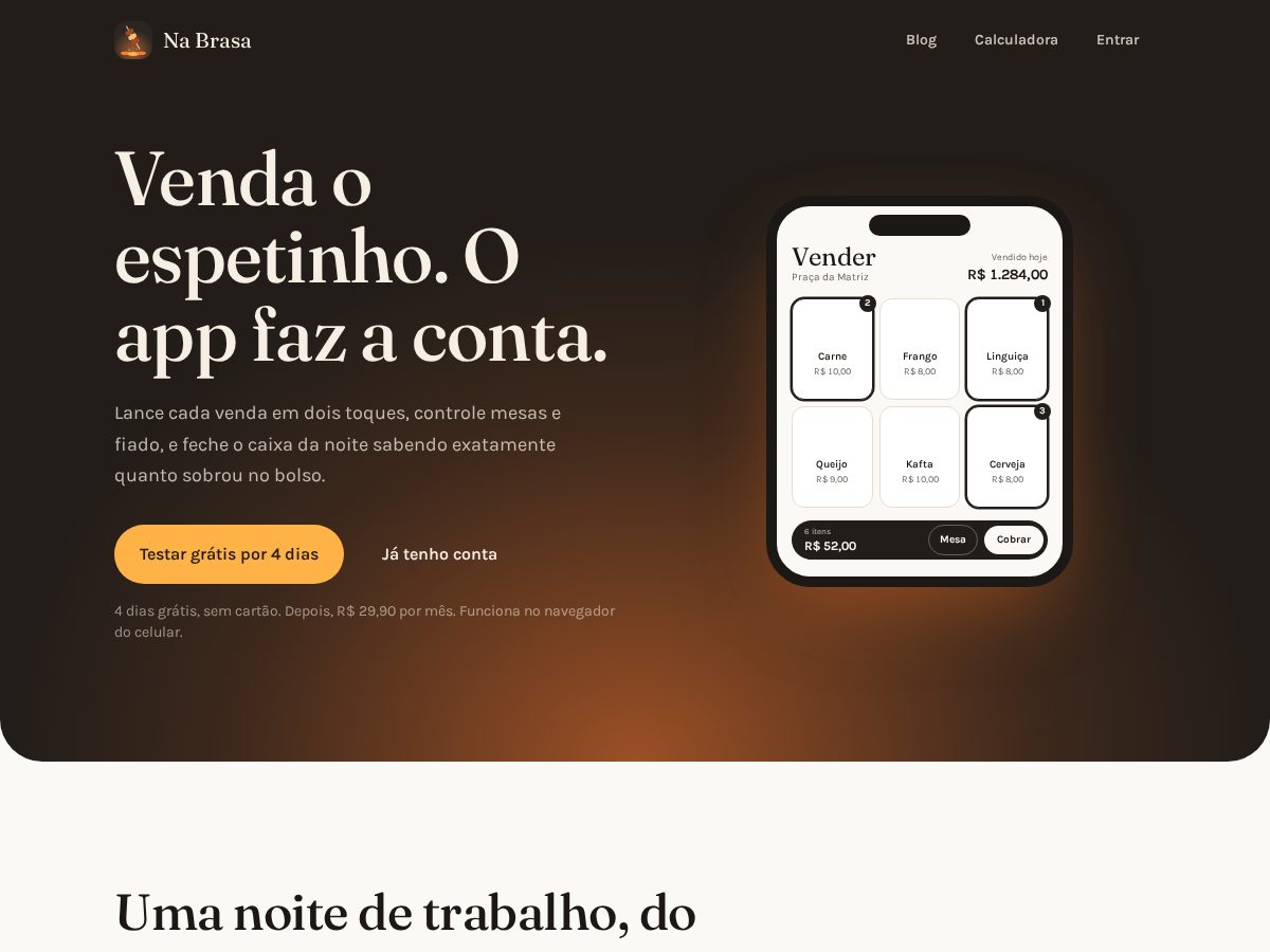 Landing-page snapshot of nabrasaorganizada.com