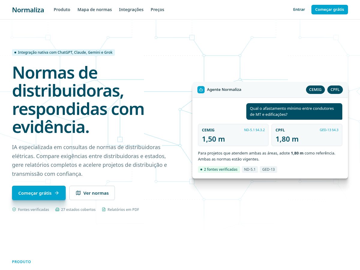 Landing-page snapshot of normaliza.app