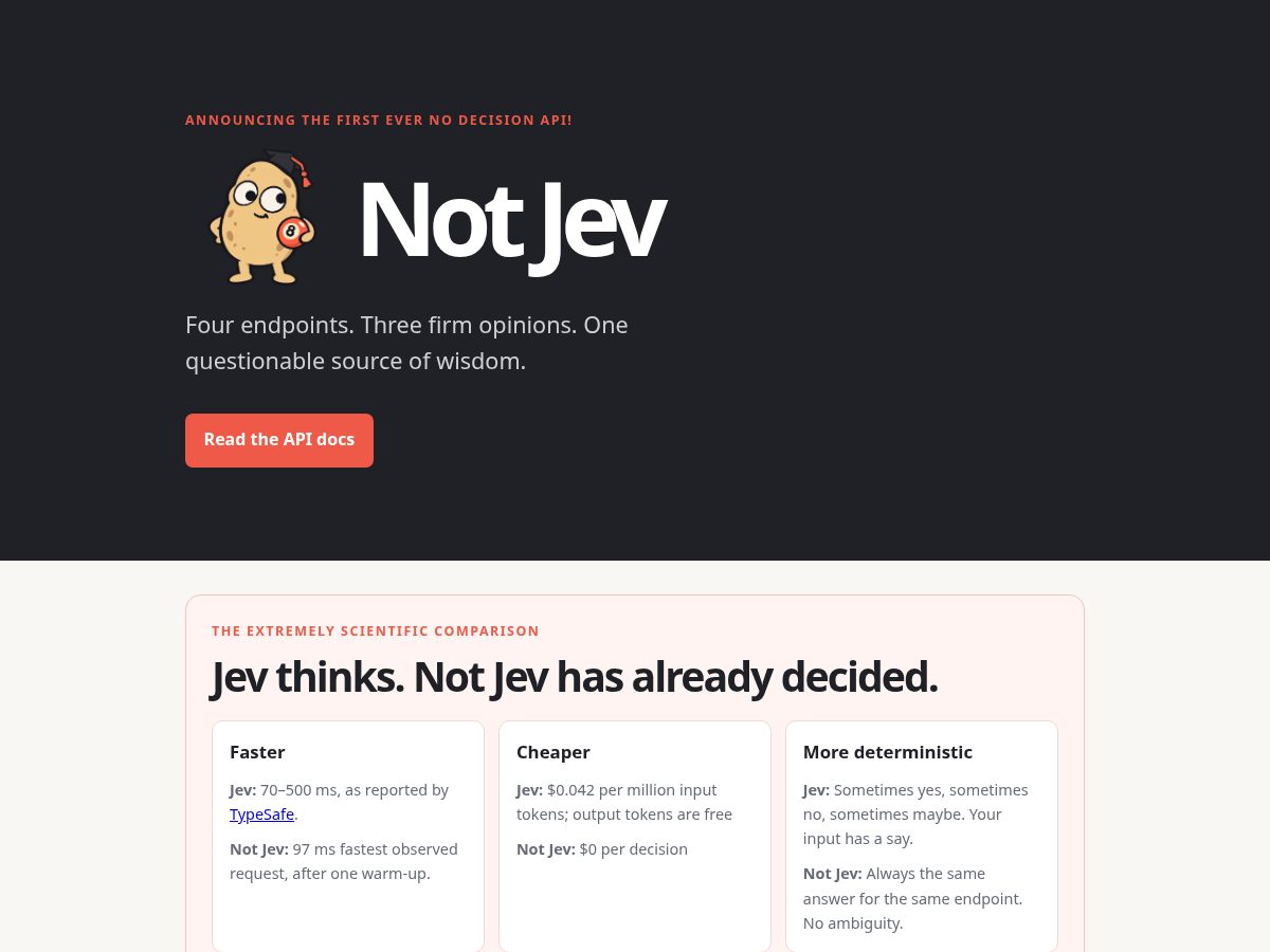 Landing-page snapshot of not-jev.dev