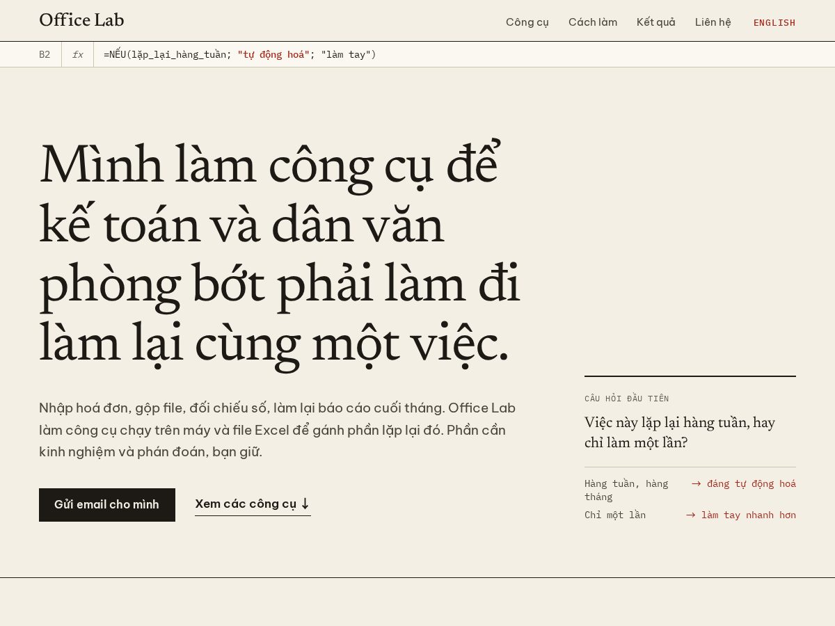 Landing-page snapshot of officelab.site
