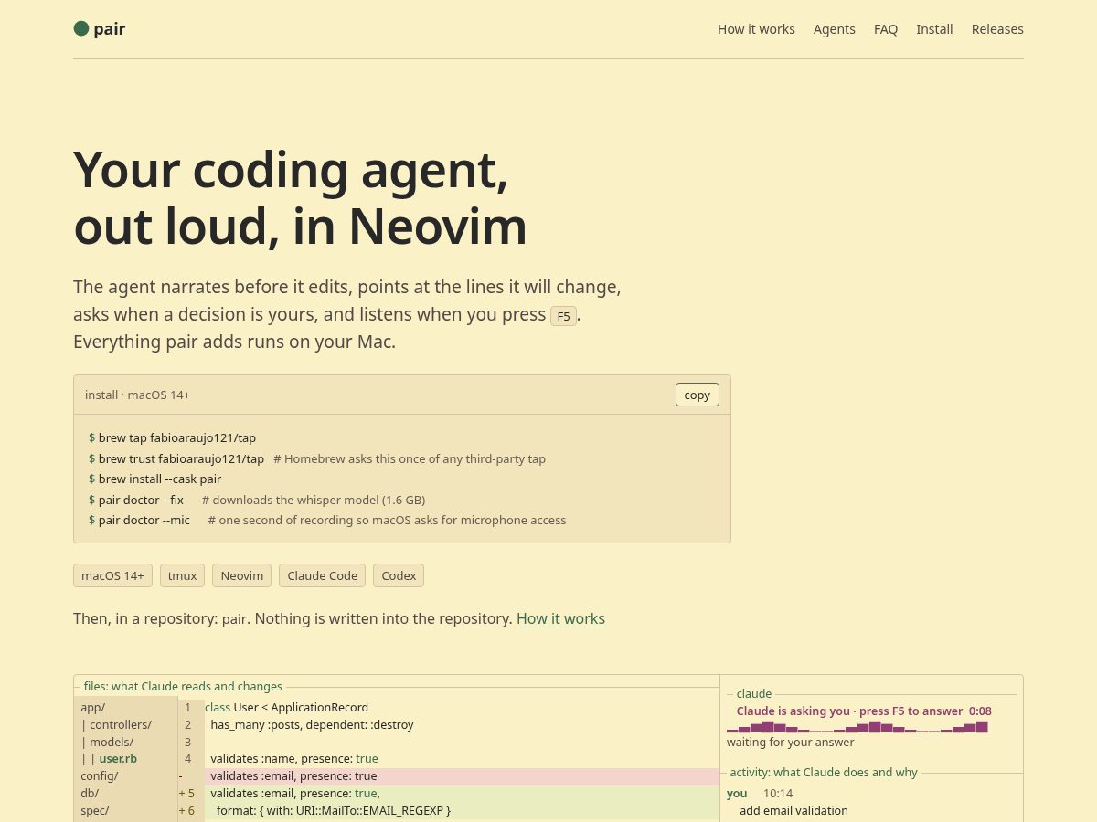 Landing-page snapshot of pairwithagent.com