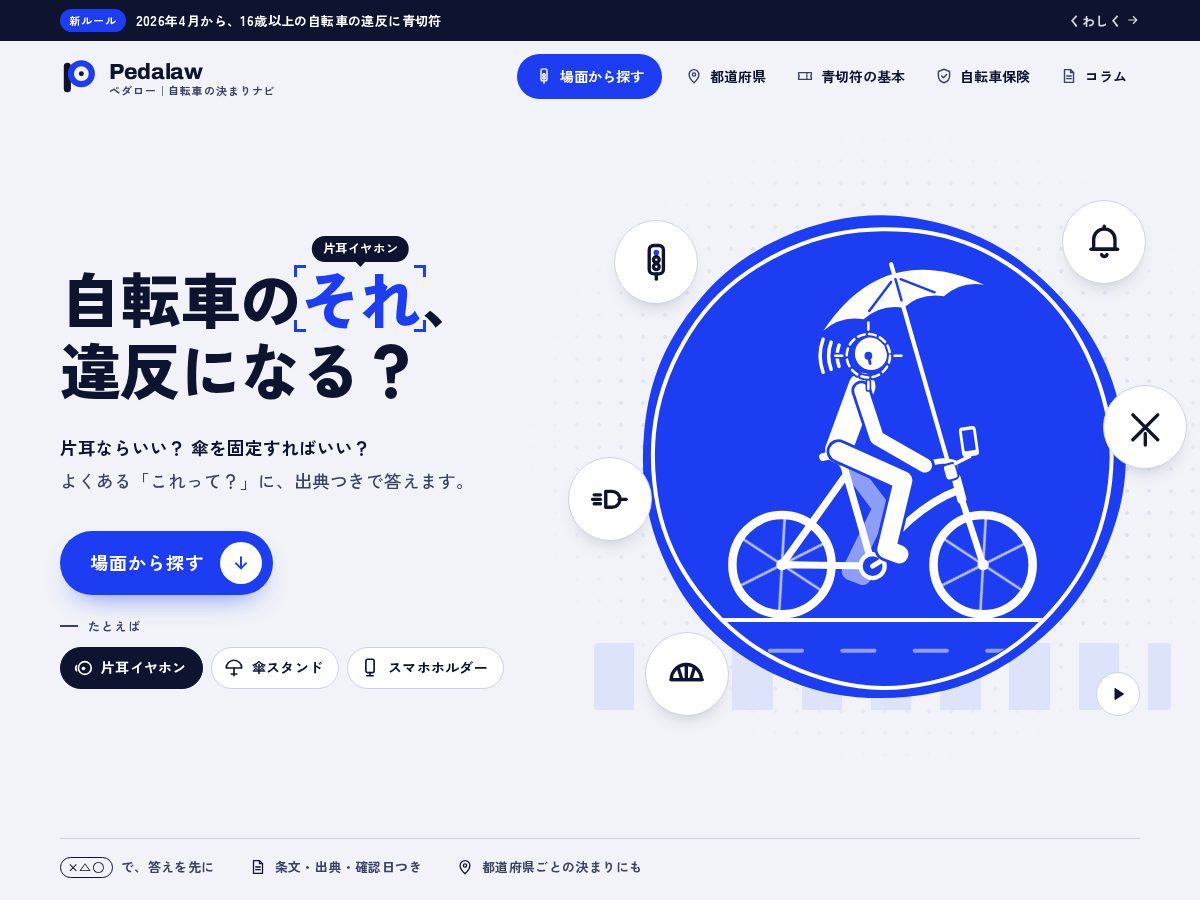 Landing-page snapshot of pedalaw.net
