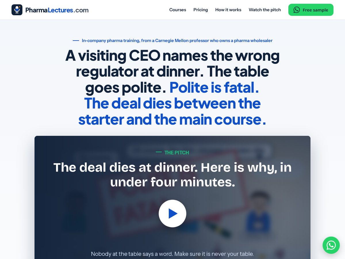 Landing-page snapshot of pharmalectures.com