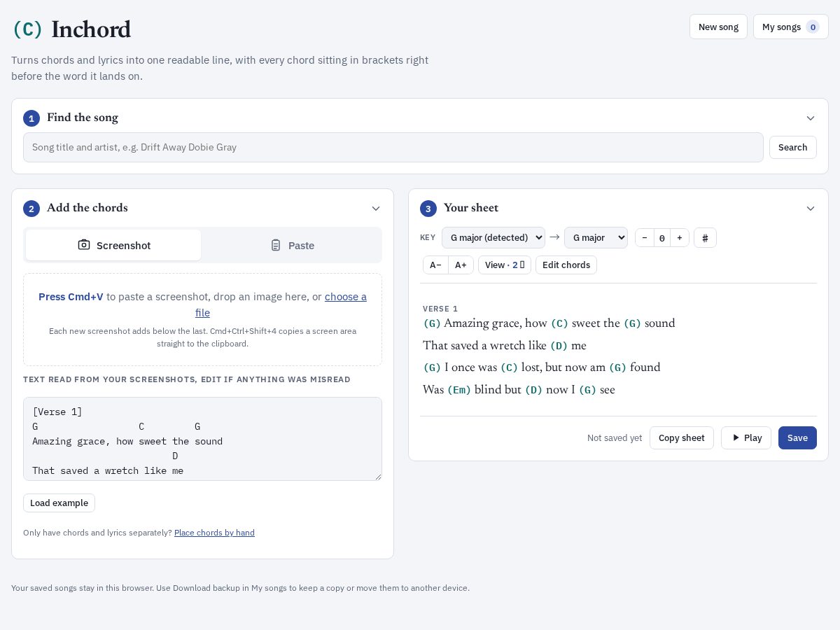 Landing-page snapshot of playinchord.com