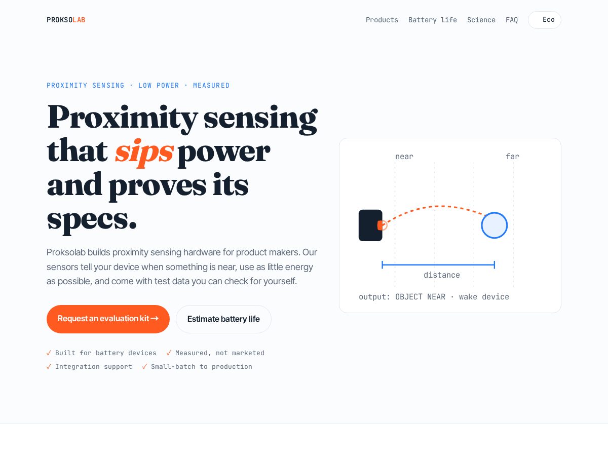 Landing-page snapshot of proksolab.com