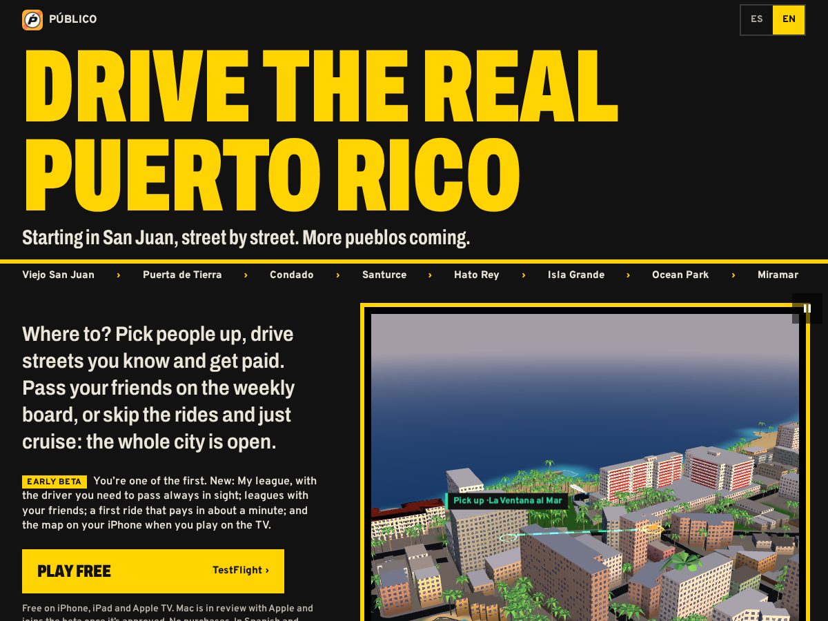 Landing-page snapshot of publicopr.com