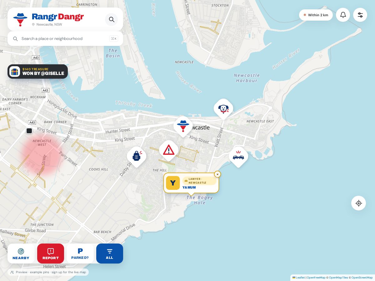 Landing-page snapshot of rangrdangr.com