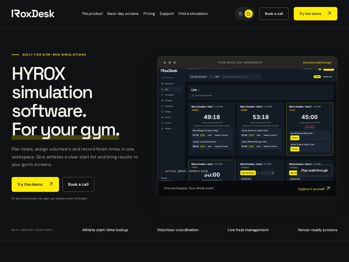 Landing-page snapshot of roxdesk.app