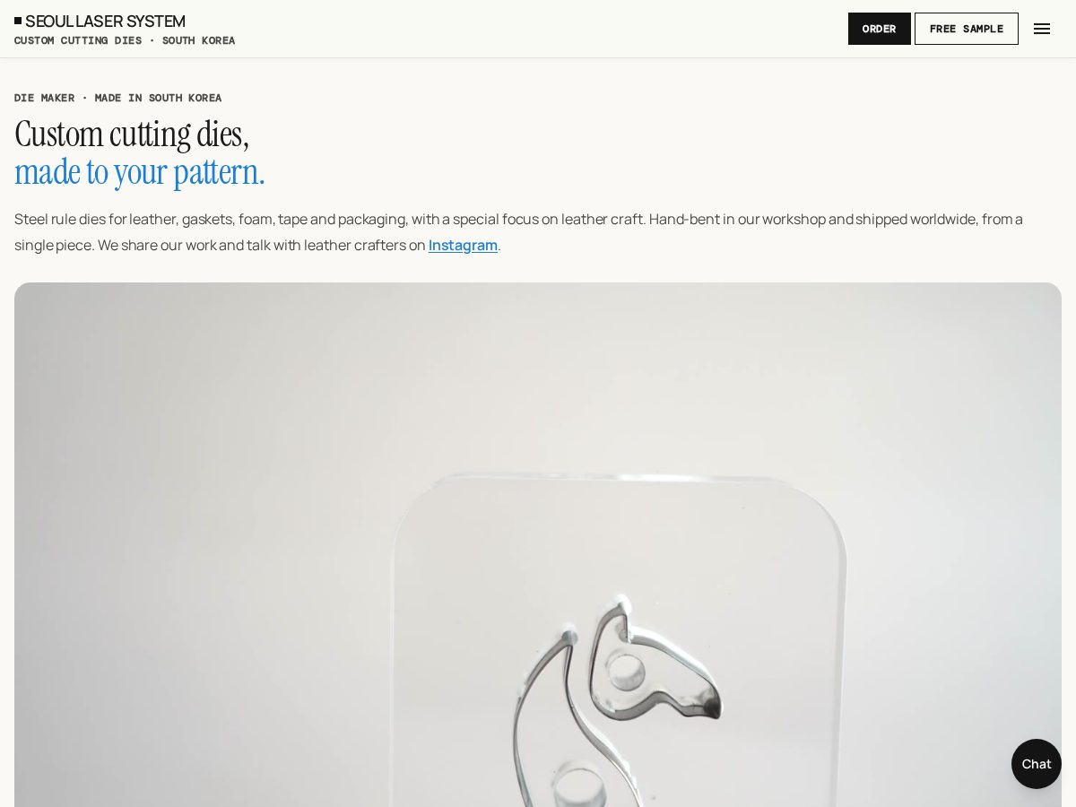Landing-page snapshot of seoulcuttingdie.com