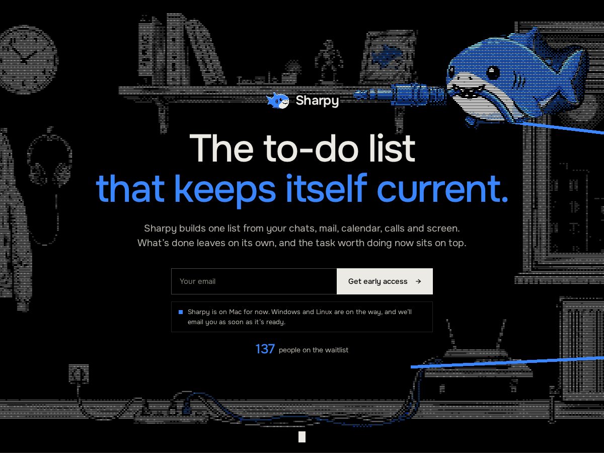 Landing-page snapshot of sharpy.baby