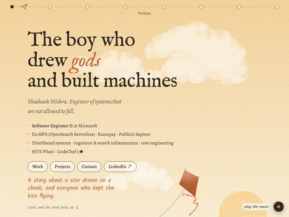 Landing-page snapshot of shashankmishra.bio