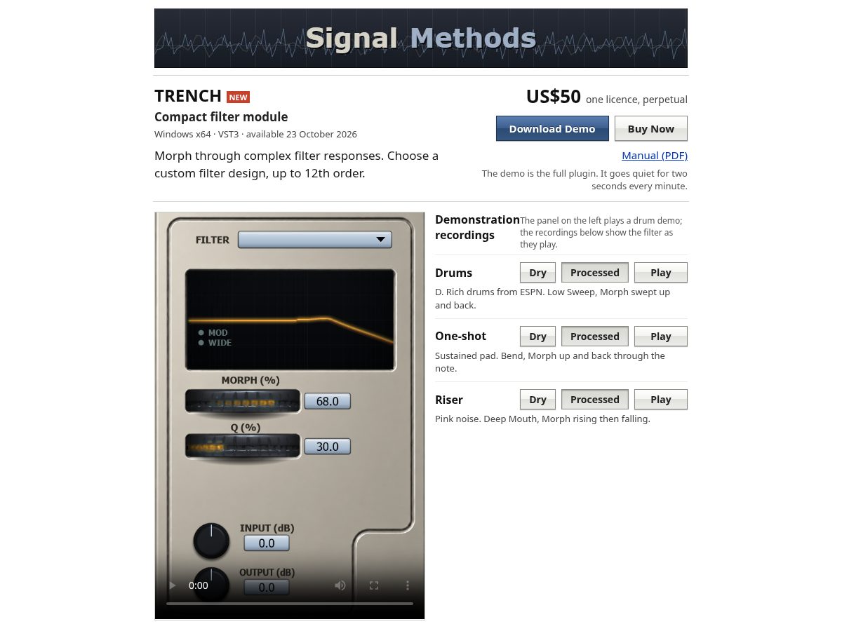 Landing-page snapshot of signalmethods.net