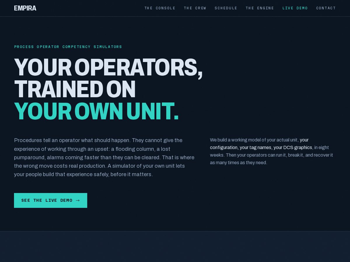 Landing-page snapshot of simempira.com