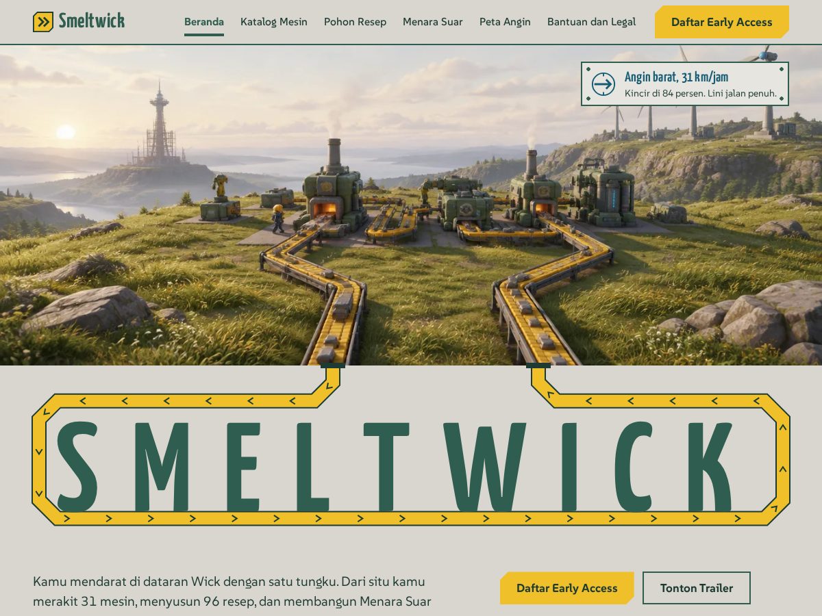 Landing-page snapshot of smeltwick.com