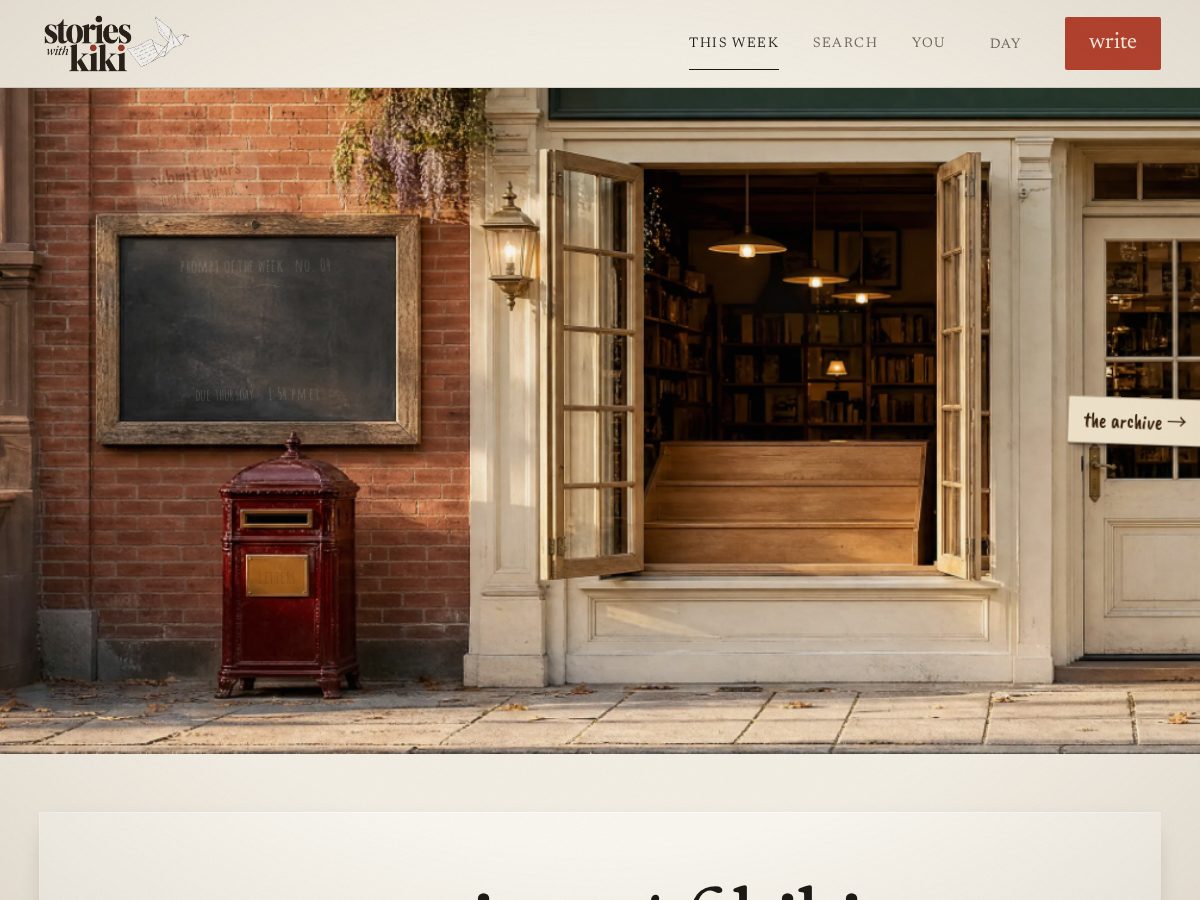 Landing-page snapshot of storieswithkiki.com