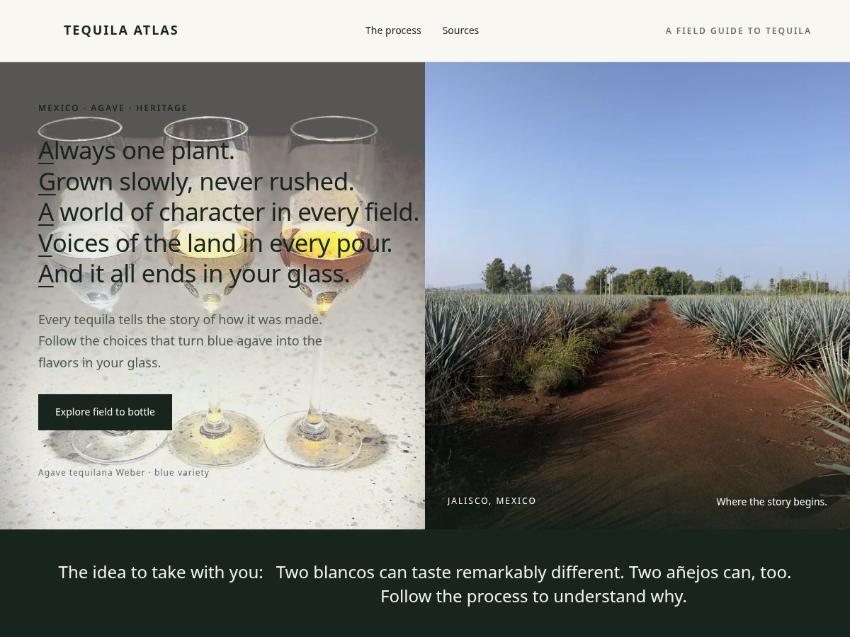 Landing-page snapshot of tequila-atlas.com
