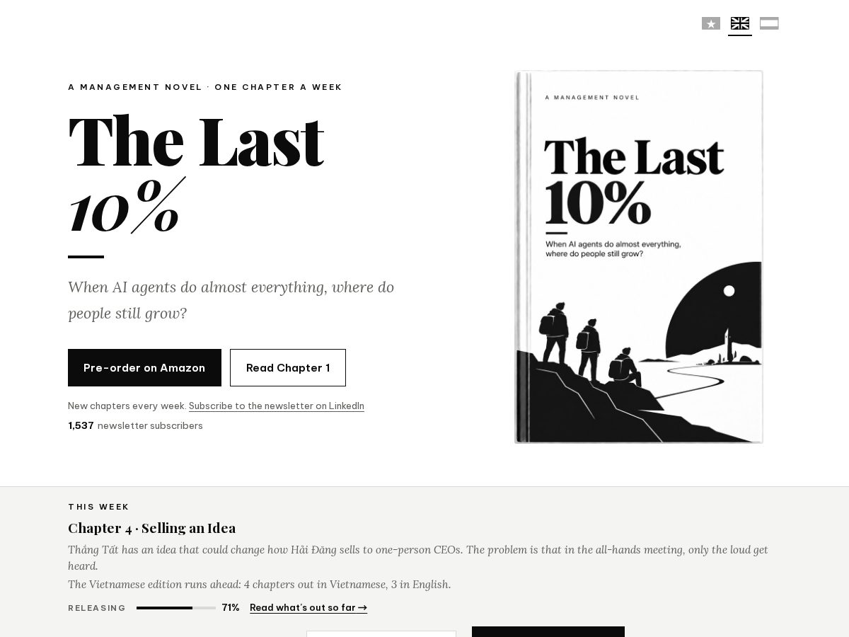 Landing-page snapshot of thelast10book.com