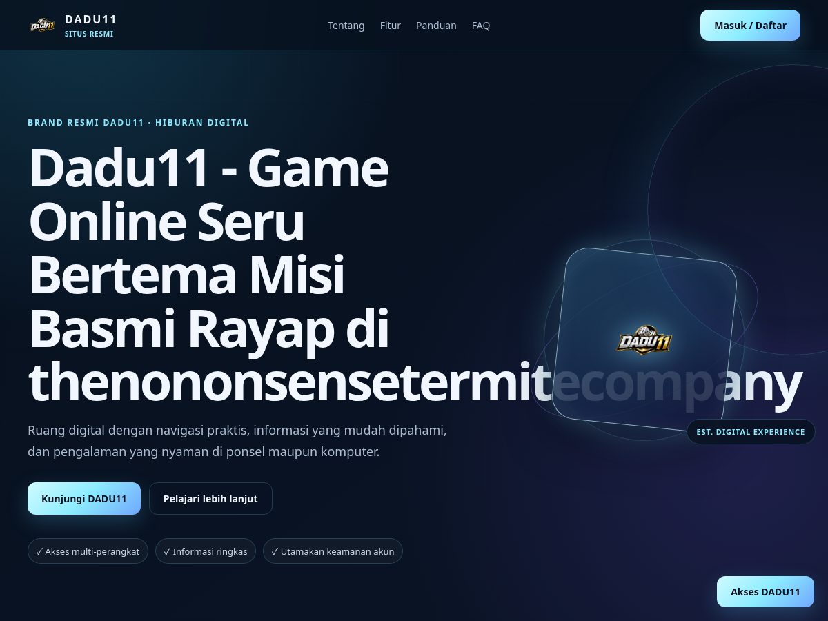 Landing-page snapshot of thenononsensetermitecompany.com