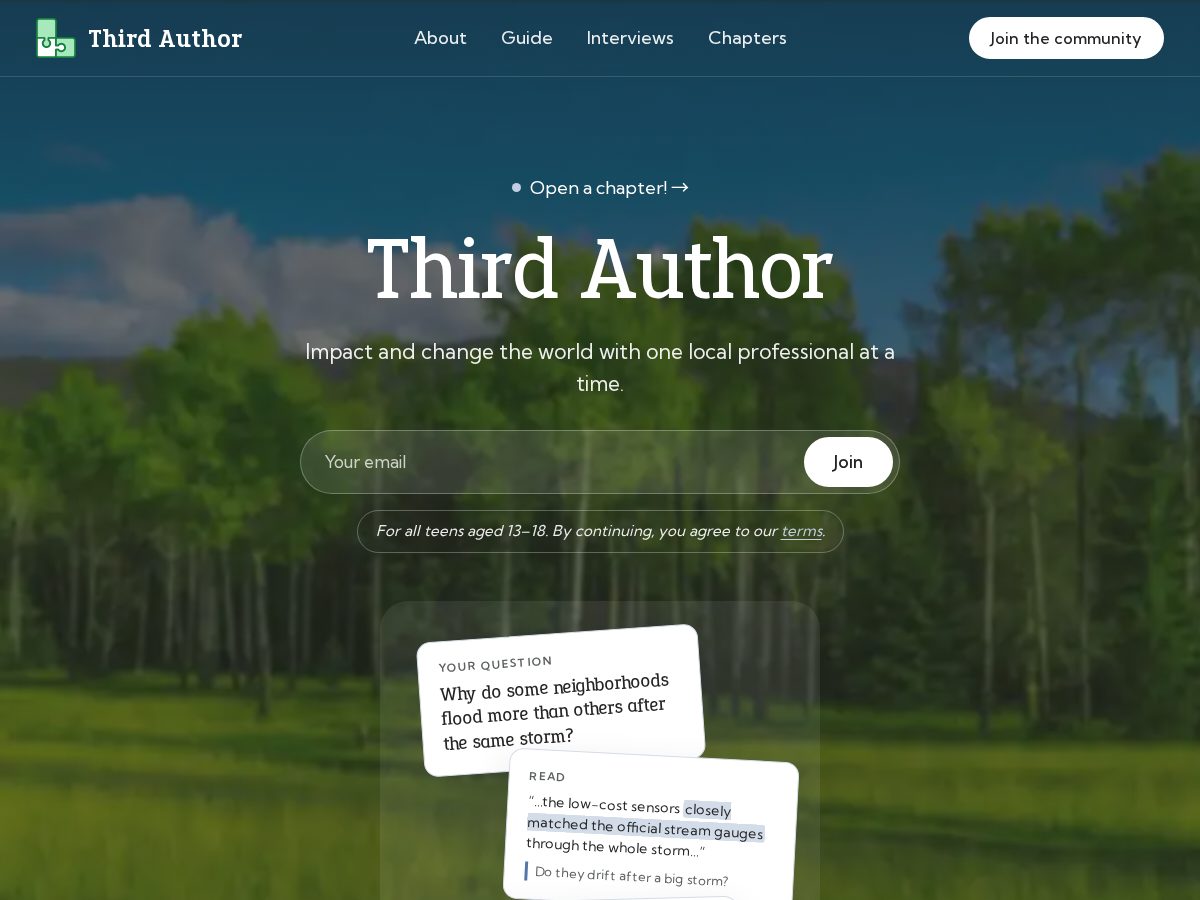 Landing-page snapshot of thirdauthor.com
