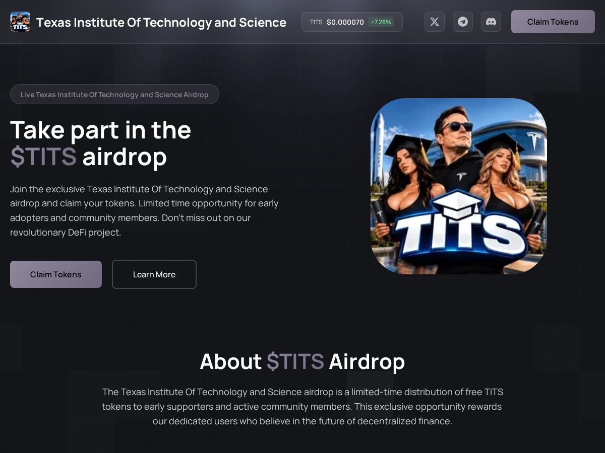 Landing-page snapshot of titsonsolana.live