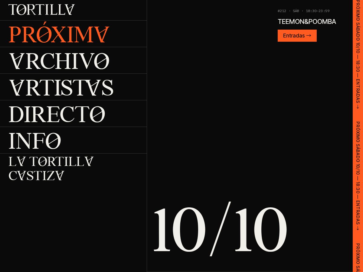 Landing-page snapshot of tortillamadrid.com