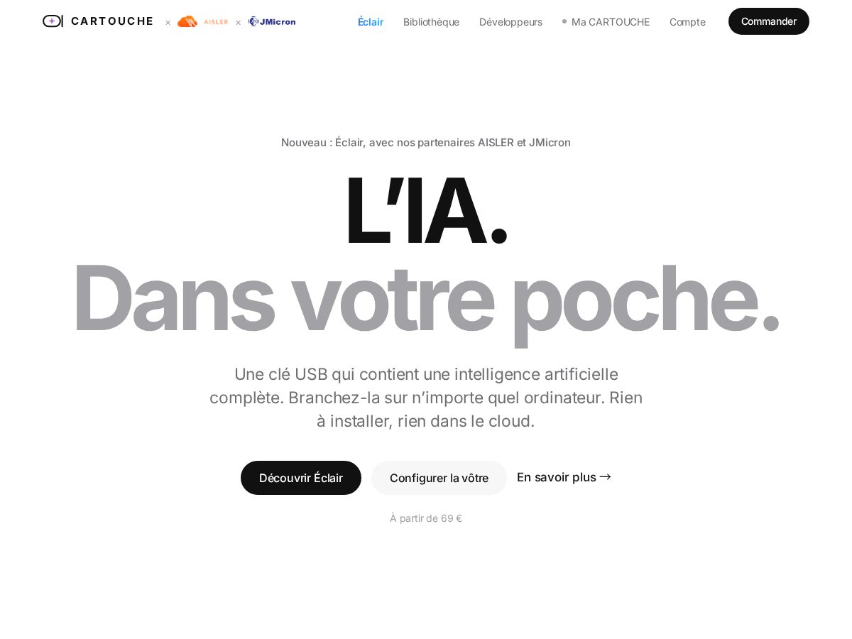 Landing-page snapshot of usecartouche.com