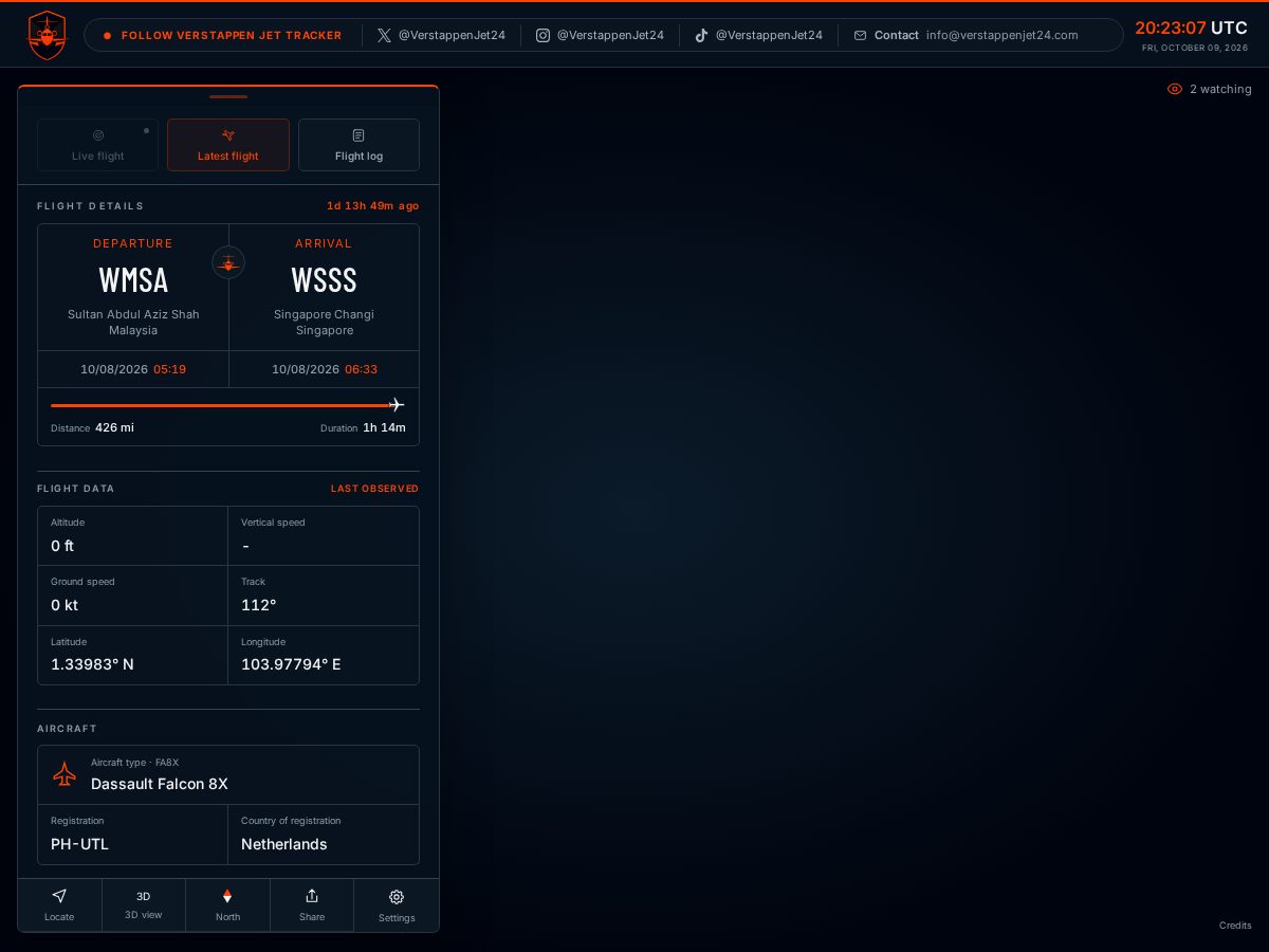 Landing-page snapshot of verstappenjet24.com