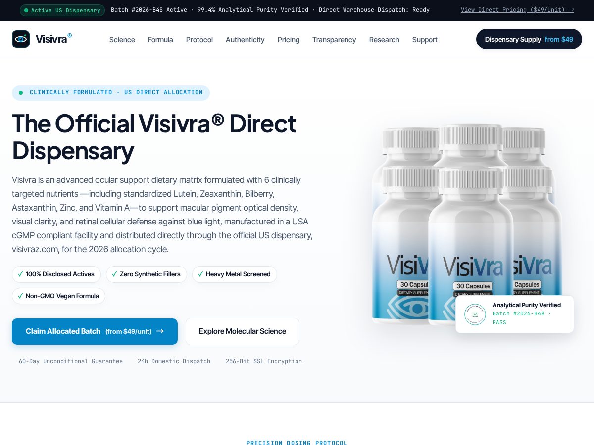 Landing-page snapshot of visivraz.com