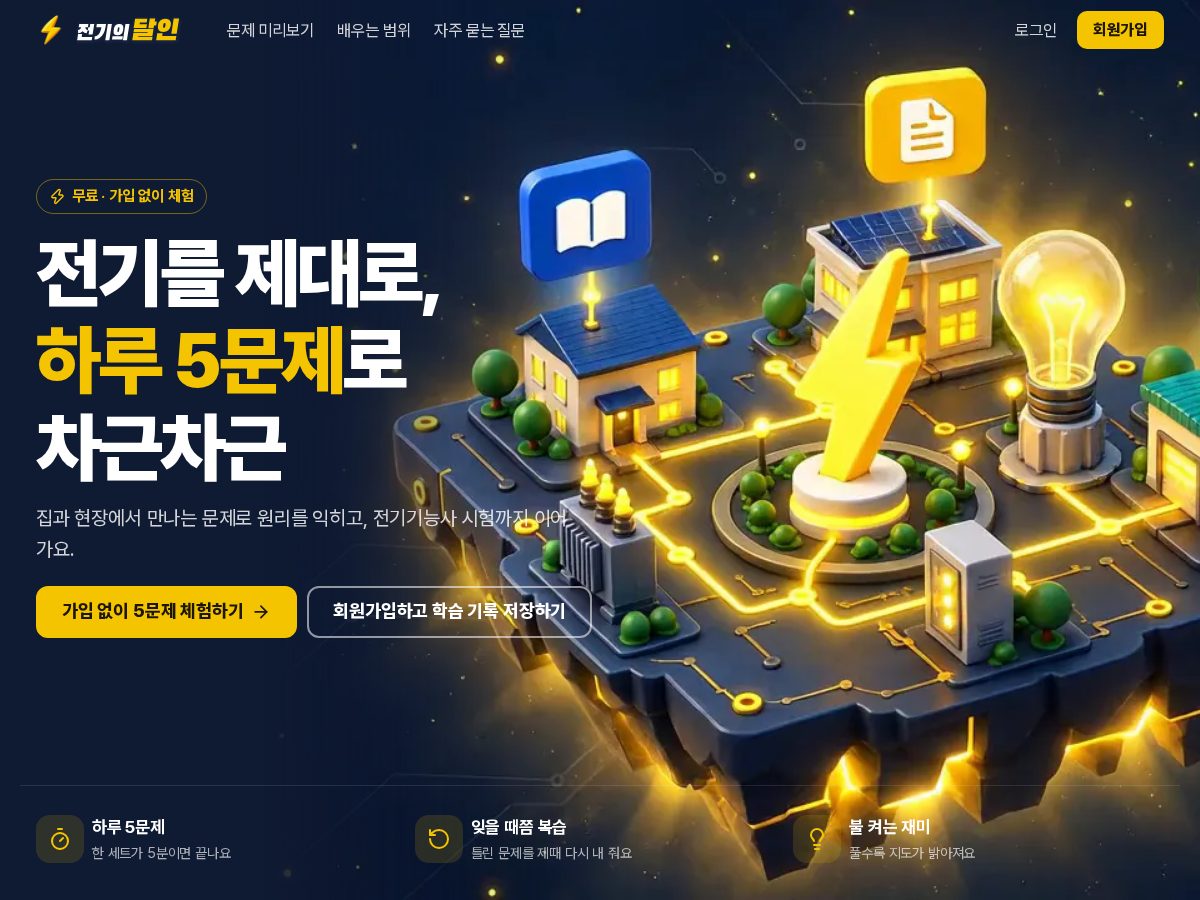 Landing-page snapshot of voltmaster.app
