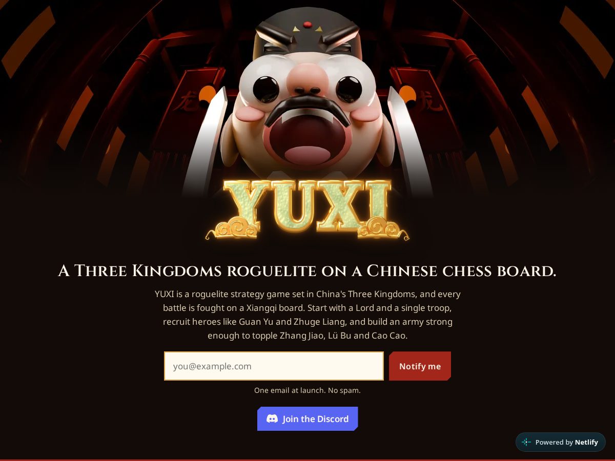 Landing-page snapshot of yuxi.lol