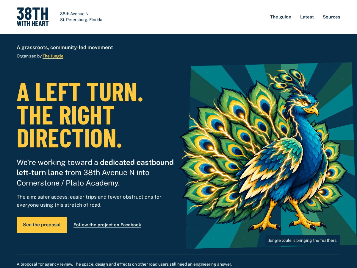 Landing-page snapshot of 38thwithheart.org
