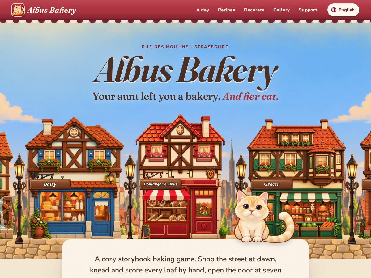 Landing-page snapshot of albusbakery.com